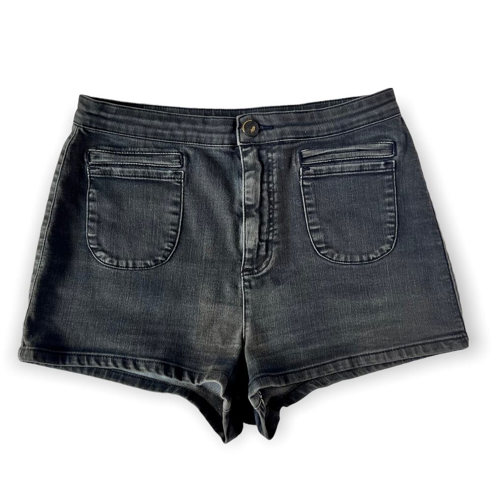 UO BDG Super High Rise Shorts size 31 Faded Black Stretchy